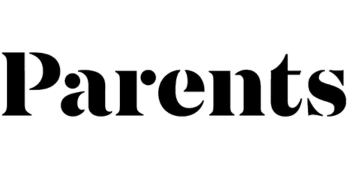 black logo of Parents publication against an off white background