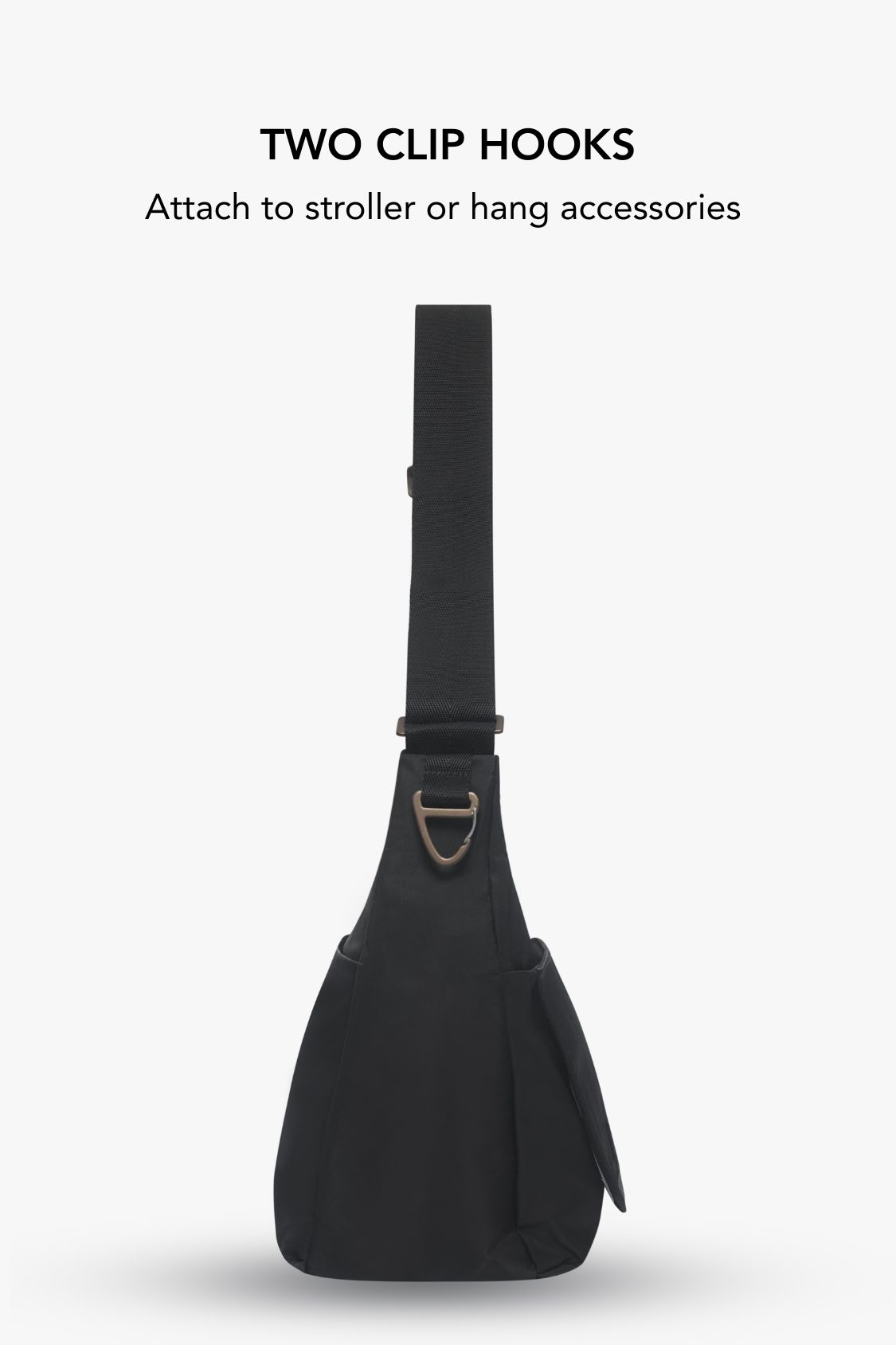 Roam Crossbody Diaper Bag / Mid(dle of the)night Black