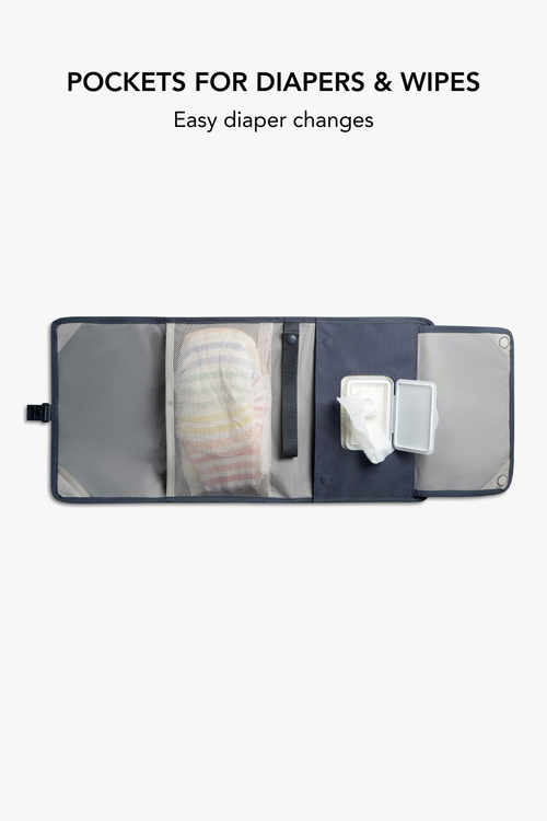 Diaper Backpack & Changing Wallet Bundle / Dusky Blue