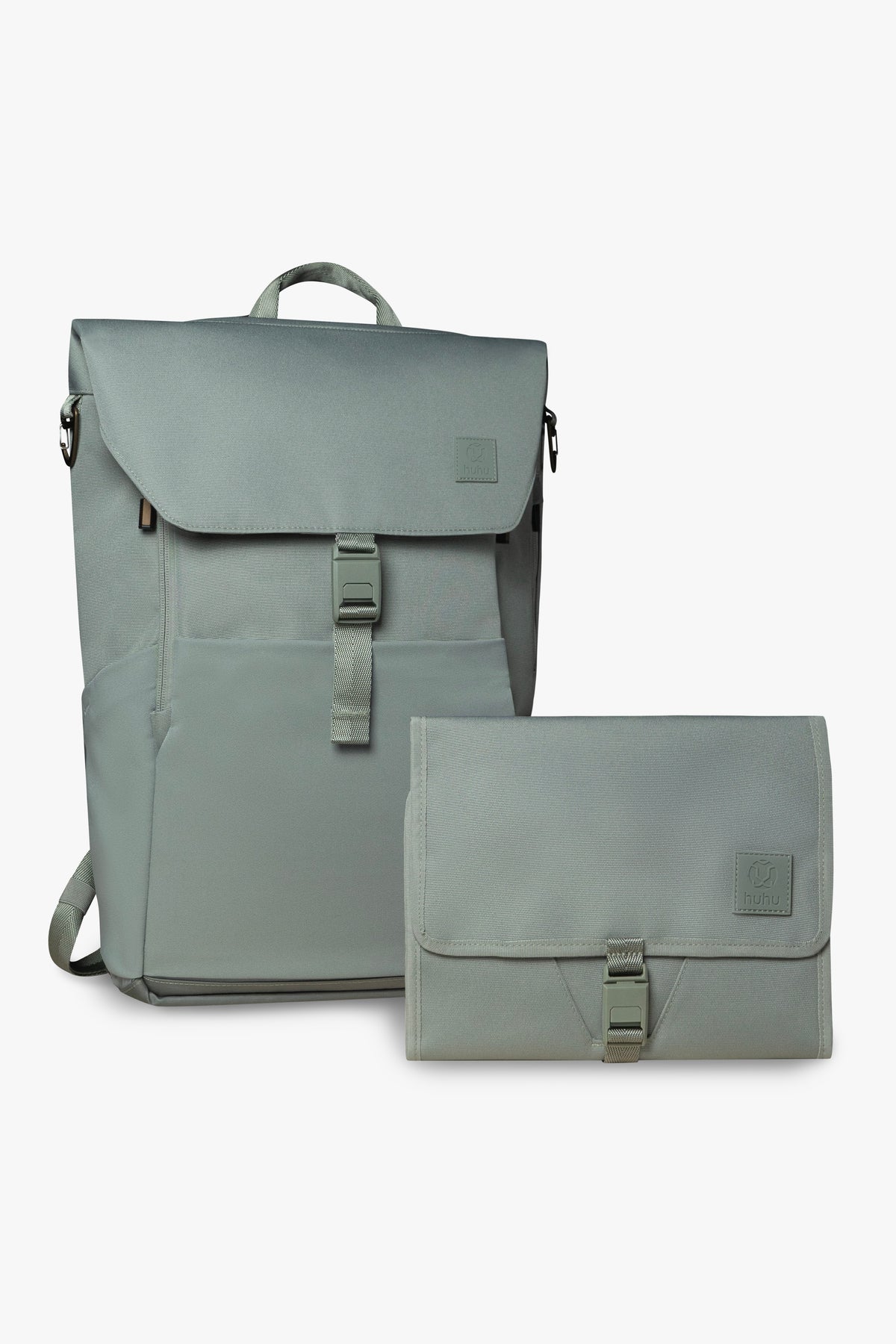 Diaper Backpack & Changing Wallet Bundle Outdoorsy Sage