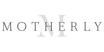 black logo of Motherly publication against a white background.